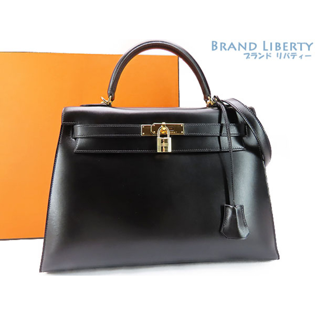 HERMES ケリー32 2WAY ハンドバッグ ボックスカーフ レザー