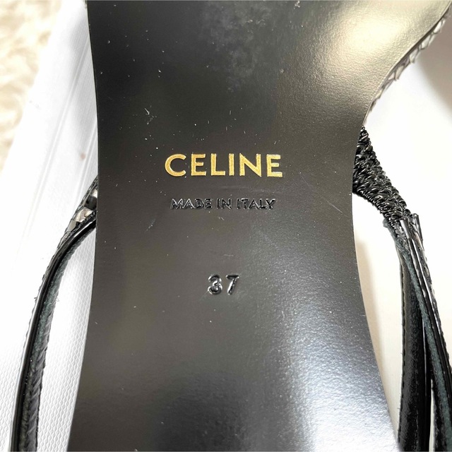 サンダル【希少・美品】CELINE セリーヌ パイソンサンダル 23.5cm 付属品完備