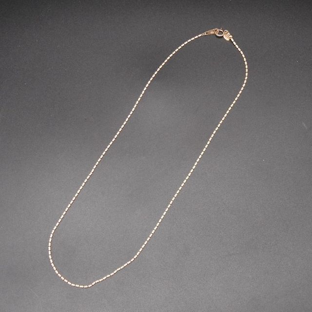極美品】ピンクゴールド K18PG スルーネックレス レディース スライド