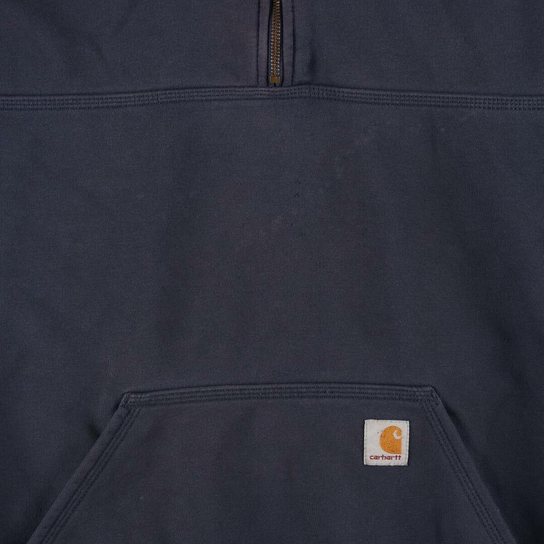 カーハート Carhartt ORIGINAL FIT ハーフジップ バック刺繍 スウェットプルオーバーパーカー メンズXXL /eaa313358 4