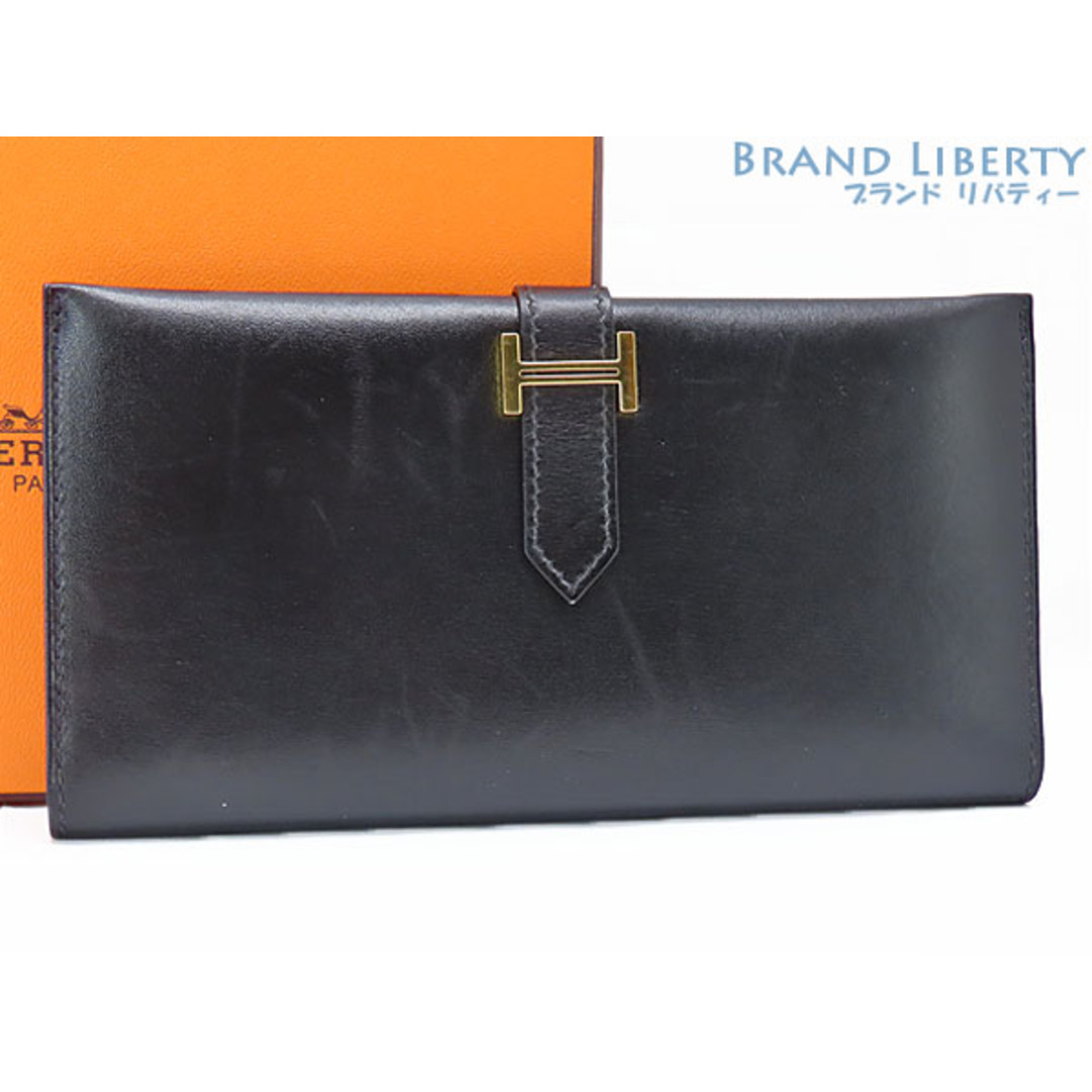 高価値セリー エルメス 美品 - Hermes ベアン ボックスカーフ ゴールド