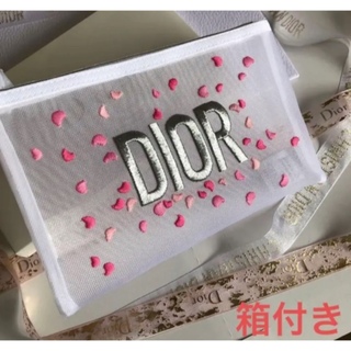 クリスチャンディオール(Christian Dior)の箱付き　新品未使用　ディオール  ノベルティ 刺繍ポーチ(ポーチ)