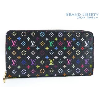 ルイヴィトン(LOUIS VUITTON)の超美品 ルイヴィトン モノグラムマルチカラー ジッピーウォレット ラウンドファスナー長財布 ノワール グルナード M60243(財布)