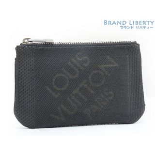 ルイヴィトン(LOUIS VUITTON)の美品 ルイヴィトン ダミエ ジェアン ポシェット クレ カルト クレディ キーリング付 コインケース 小銭入れ コンパクト財布 M93549(コインケース/小銭入れ)