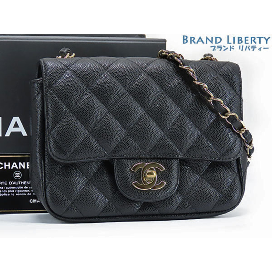 シャネル CHANEL CCフィリグリー ミニ ショルダーバッグ A84452 30番台 ブラック マトラッセ ココマーク キャビアスキン ゴールド金具 斜め掛け 肩掛け 未使用品