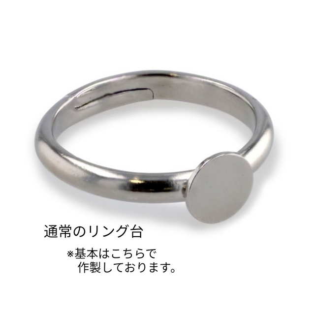 No.386【１点のみ＆日本ヴィンテージ】１粒ストーンボタンリング　シルバー レディースのアクセサリー(リング(指輪))の商品写真