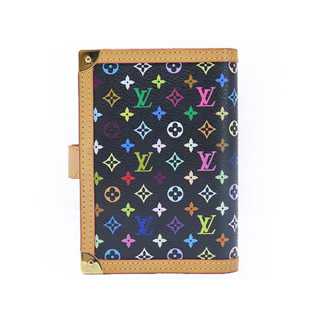 LOUIS VUITTON(ルイヴィトン)の美品 ルイヴィトン モノグラムマルチカラー アジェンダPM 手帳カバー システム手帳 ノワール ブラック R20895 レディースのファッション小物(その他)の商品写真