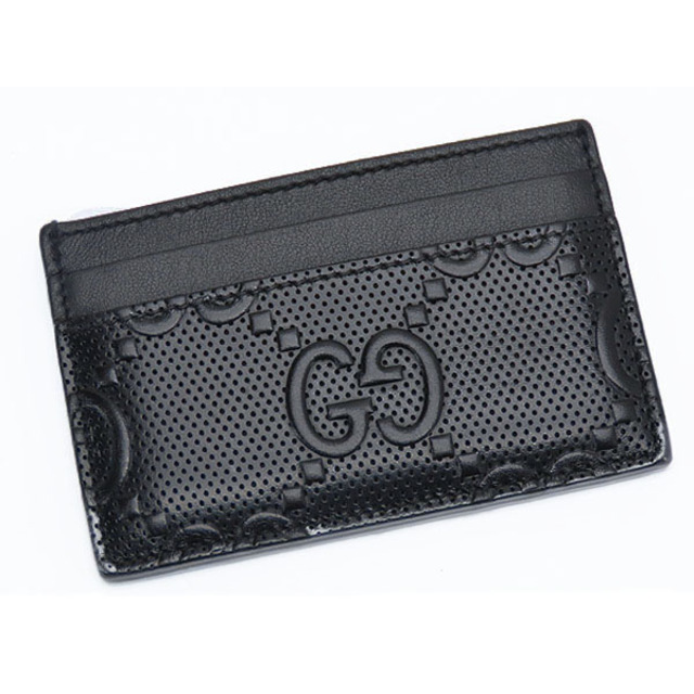 Gucci - 美品 グッチ GGエンボス レザー カードケース パスケース 名刺 