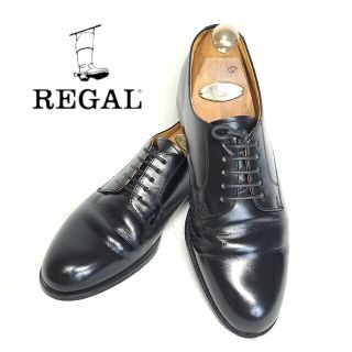 リーガル(REGAL)の【人気】REGAL ビジネスシューズ 革靴 プレーントゥ ブラック 25.0cm(ドレス/ビジネス)