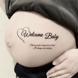 No.1【Welcome Baby】マタニティシール マタニティフォトシール(その他)