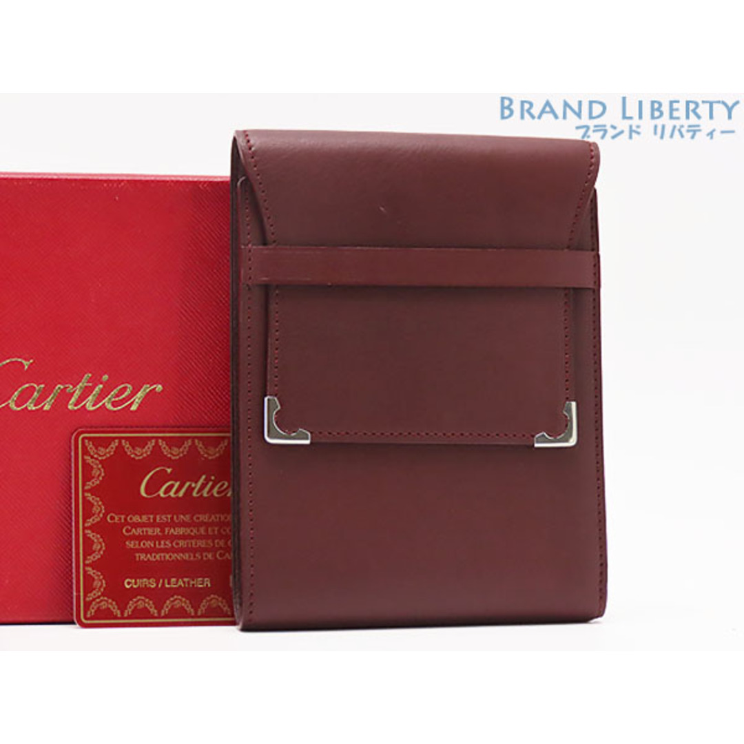 Cartier - ほぼ新品 カルティエ カボション 三つ折り札入れ財布 カード Cartier - ほぼ新品 カルティエ カボション 三つ折り札入れ財布 カード