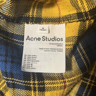 アクネ Acne Studios ネルシャツ チェックシャツ フェイス