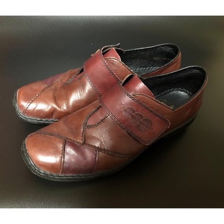 Rieker （リーカー）ドイツ　革靴　ワインレッド(ローファー/革靴)