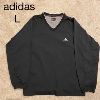 adidas アディダス　プルオーバー　ナイロン　ブラック　ホワイトナイロンジャケット