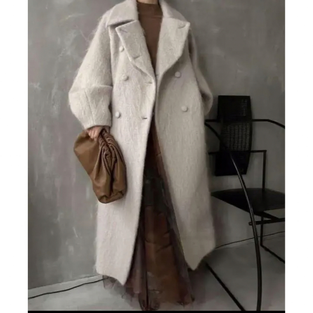 AMERI / UNDRESSED ROUND SHAGGY MIDI COAT