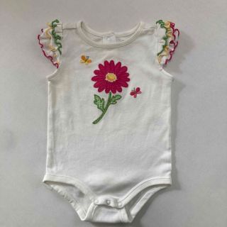 ジンボリー(GYMBOREE)の【used】ジンボリー3M ベビーロンパース　袖フリル(ロンパース)