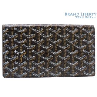 ゴヤール(GOYARD)の美品 ゴヤール ヘリボーン リシュリュー 二つ折り長財布 ブラック APM20501(財布)