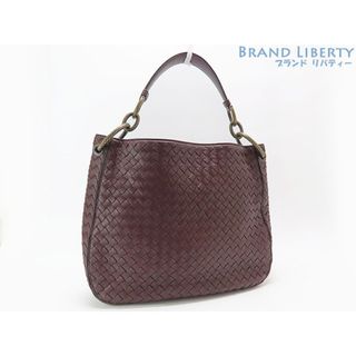 ボッテガヴェネタ(Bottega Veneta)の美品 ボッテガ ヴェネタ イントレチャート チェーン ワンショルダーバッグ ホーボーバッグ ハンドバッグ ボルドー ラムレザー 494119(ショルダーバッグ)