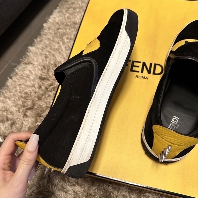 Fendi  スニーカー 6/25-25.5バグズアイ モンスター スパイク