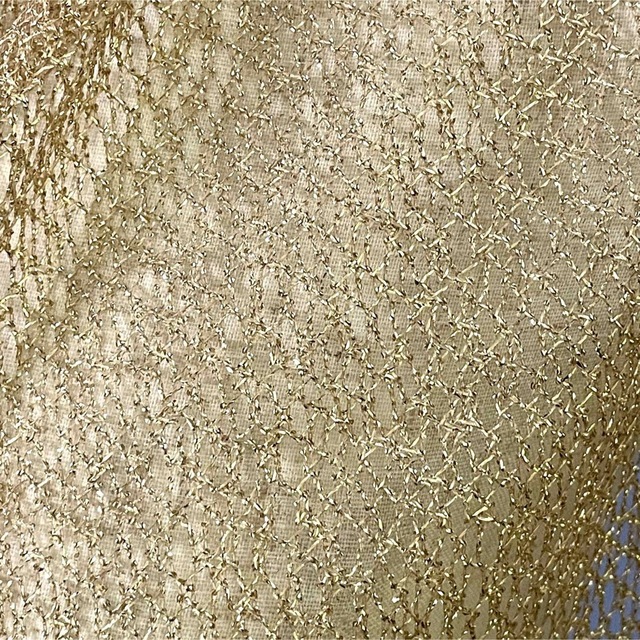 ラメストール　ゴールドラメ　ブライダル　レースストール レディースのファッション小物(ストール/パシュミナ)の商品写真