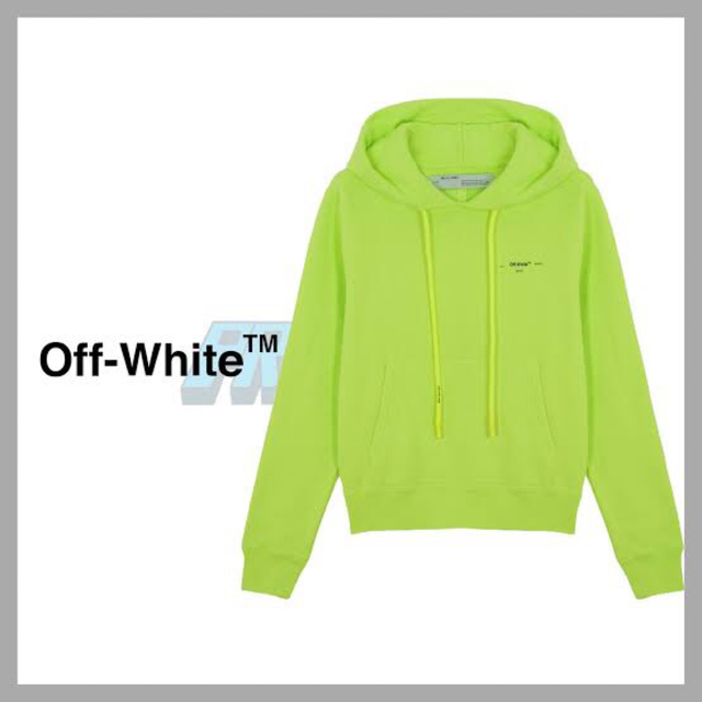 OFF-WHITE Seasonal スウェット パーカー ネオンイエロー