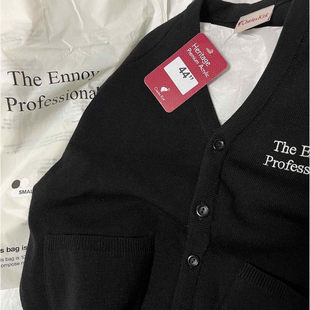 ennoy BUTTON CARDIGAN BLACK 黒 L | myglobaltax.com