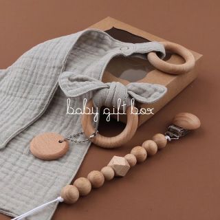 baby gift box ガーゼ ハンカチ 歯固め おもちゃ ベビークリップ(その他)