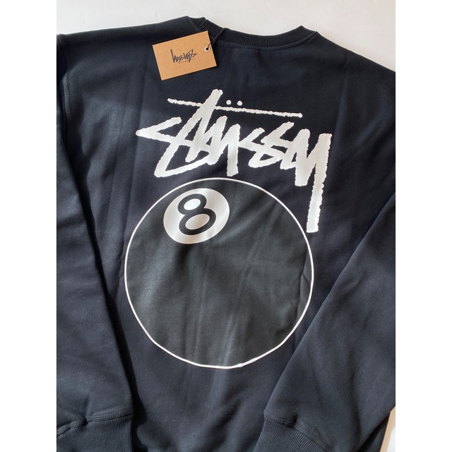 Sサイズ】新品 タグ付き stussy 8ボール スウェット ブラック