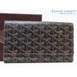 ゴヤール(GOYARD)の激レア新品同様 ゴヤール ヘリンボーン リボリ RIVOLI トライフォールド ウォレット 三つ折り長財布 ブラック ブラウン APM203 03(長財布)