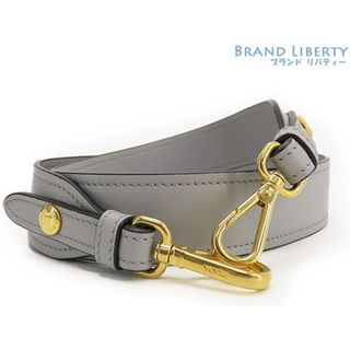 プラダ(PRADA)の未使用 プラダ レザー ショルダーストラップ 調節不可 3.5CM グレー(ショルダーバッグ)