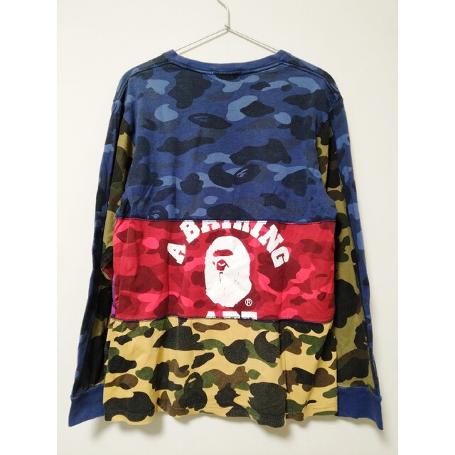 A BATHING APE アベイシングエイプ バッチワーク ロンＴ カモフラ 1