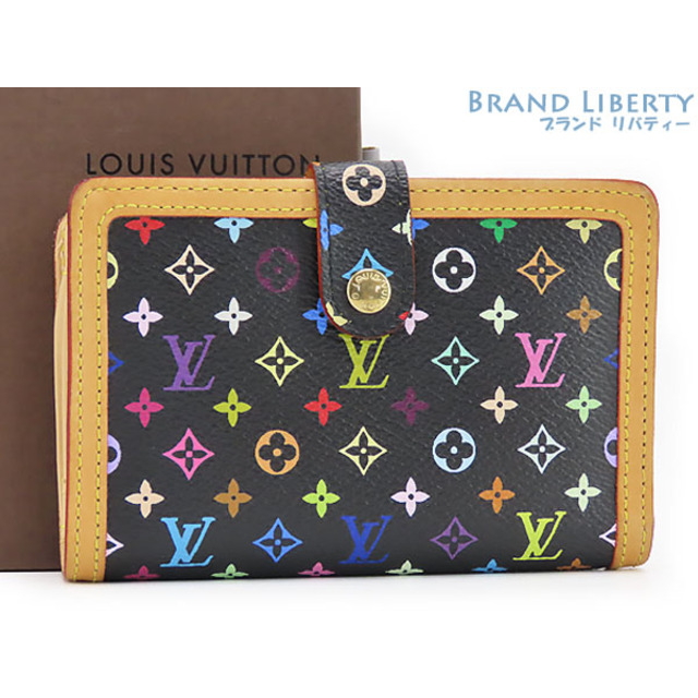 LOUIS VUITTON(ルイヴィトン)の超美品 ルイヴィトン モノグラムマルチカラー ポルトモネ ビエ ヴィエノワ 二つ折りがま口財布 コンパクト財布 ノワール ブラック レディースのファッション小物(財布)の商品写真