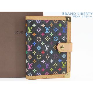 ルイヴィトン(LOUIS VUITTON)の新品同様 ルイヴィトン モノグラムマルチカラー アジェンダPM 手帳カバー システム手帳 ノワール ブラック R20895(その他)