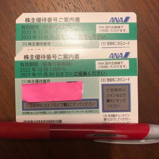 エーエヌエー(ゼンニッポンクウユ)(ANA(全日本空輸))のANA株主優待　2枚(その他)