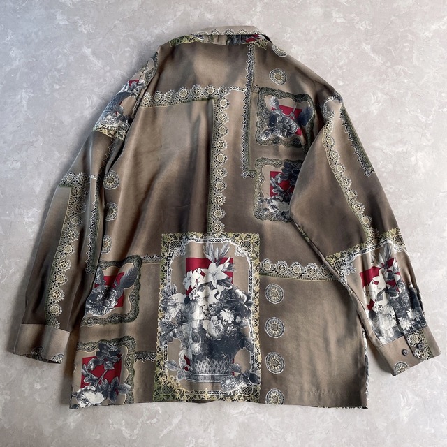 【希少】 used 柄シャツ メンズ 総柄 レトロ vintage