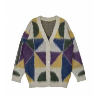 アメリヴィンテージ(Ameri VINTAGE)のameri COLOR BLOCK OVER KNIT CARDIGAN(カーディガン)