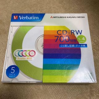 Verbatim CD-RW 700MBPCデータ用4倍速5枚SW80QM5V1(その他)