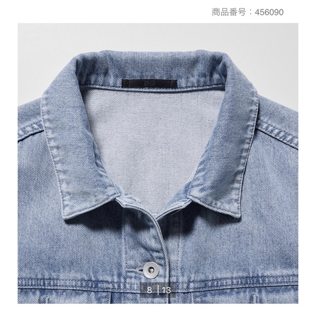 UNIQLO(ユニクロ)のデニムショートジャケット 64BLUE Sサイズ レディースのジャケット/アウター(Gジャン/デニムジャケット)の商品写真