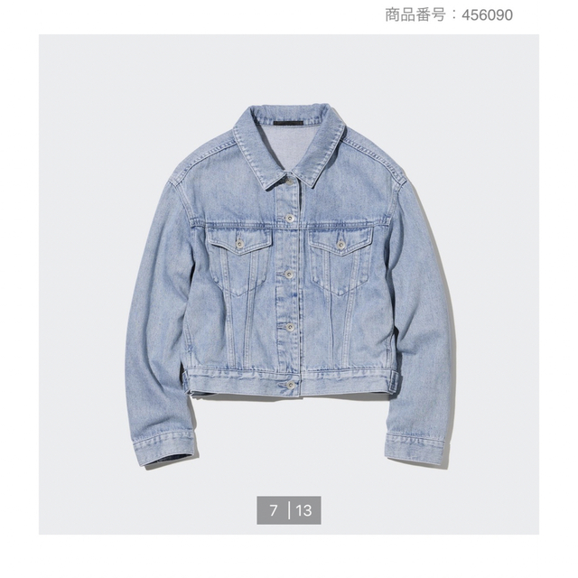 UNIQLO(ユニクロ)のデニムショートジャケット 64BLUE Sサイズ レディースのジャケット/アウター(Gジャン/デニムジャケット)の商品写真