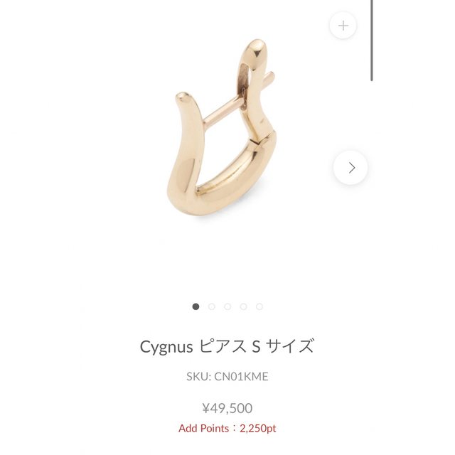 ESTNATION(エストネーション)のHirotaka / Cygnus ピアス Sサイズ レディースのアクセサリー(ピアス)の商品写真