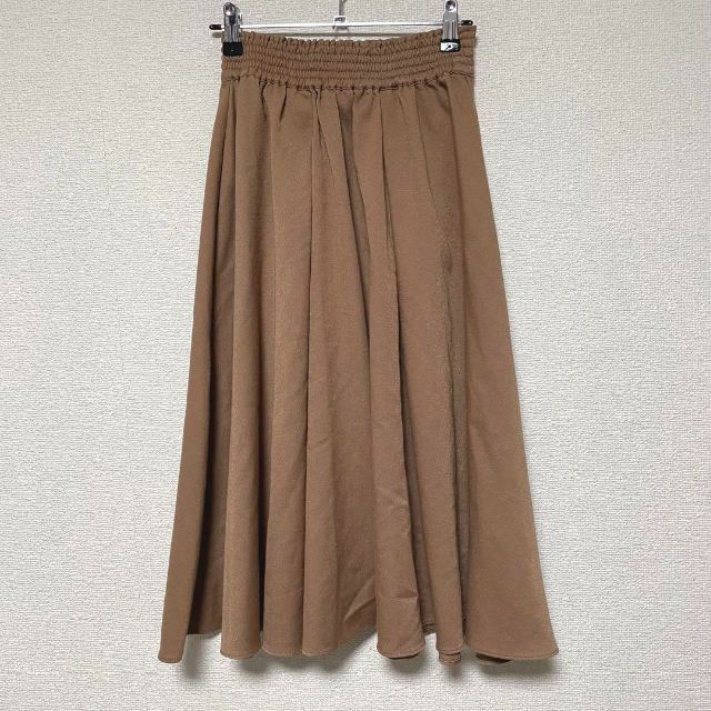 INGNI(イング)の2096 INGNI イング フレア ギャザースカート ブラウン 上品 レディースのスカート(ロングスカート)の商品写真