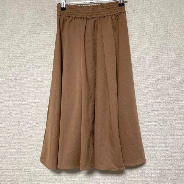 INGNI(イング)の2096 INGNI イング フレア ギャザースカート ブラウン 上品 レディースのスカート(ロングスカート)の商品写真
