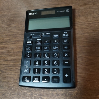 カシオ(CASIO)のCASIO JS-20WKA-BK ジャストタイプ 実務電卓(オフィス用品一般)