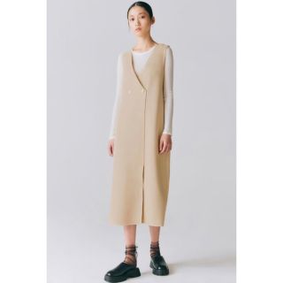 ザラ(ZARA)の【ZARA】ダブルブレストフェイクスエード ジャンパースカート(ロングワンピース/マキシワンピース)