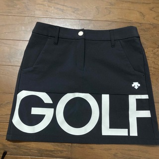 DESCENTE - デサントゴルフ　ゴルフスカートS 61 レディースゴルフウェア　ブラック　黒