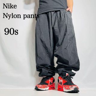 ナイキ(NIKE)の【Nike】90sナイキブラックナイロンパンツ　古着ストリートXLサイズ(その他)