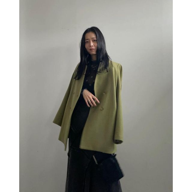 Ameri VINTAGE(アメリヴィンテージ)の完売品 新品 AMERI PUFF SLEEVE WOOL JACKET レディースのジャケット/アウター(ノーカラージャケット)の商品写真