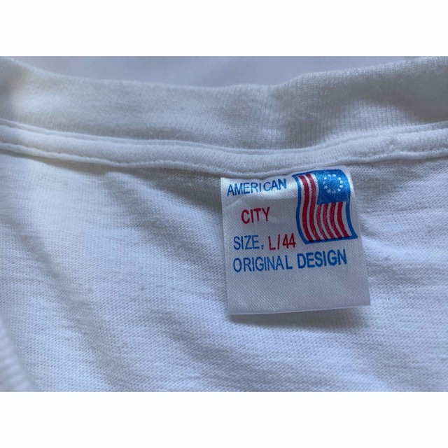 Lochie(ロキエ)のUSED USA 00s LIP＆HEART プリント半袖T WHT L/44 レディースのトップス(Tシャツ(半袖/袖なし))の商品写真