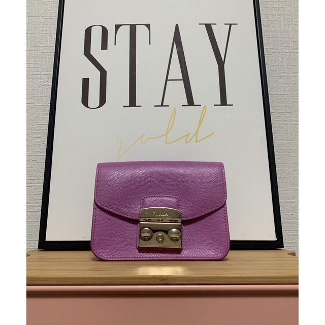 美品 FURLA メトロポリス 桜 ショルダーバッグ シクラメンピンク 訳