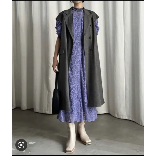 AMERI 2WAY DRAPE SLEEVE EMBROIDERY DRESS | フリマアプリ ラクマ